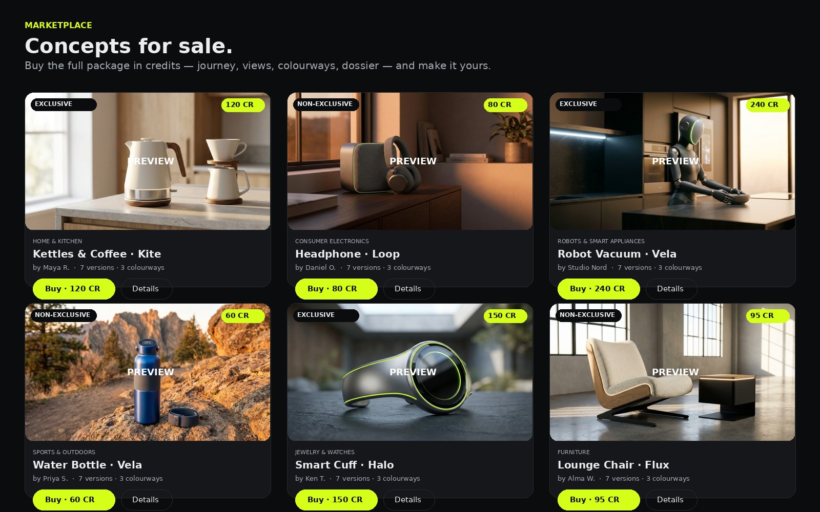 Boonim marketplace — concepts for sale